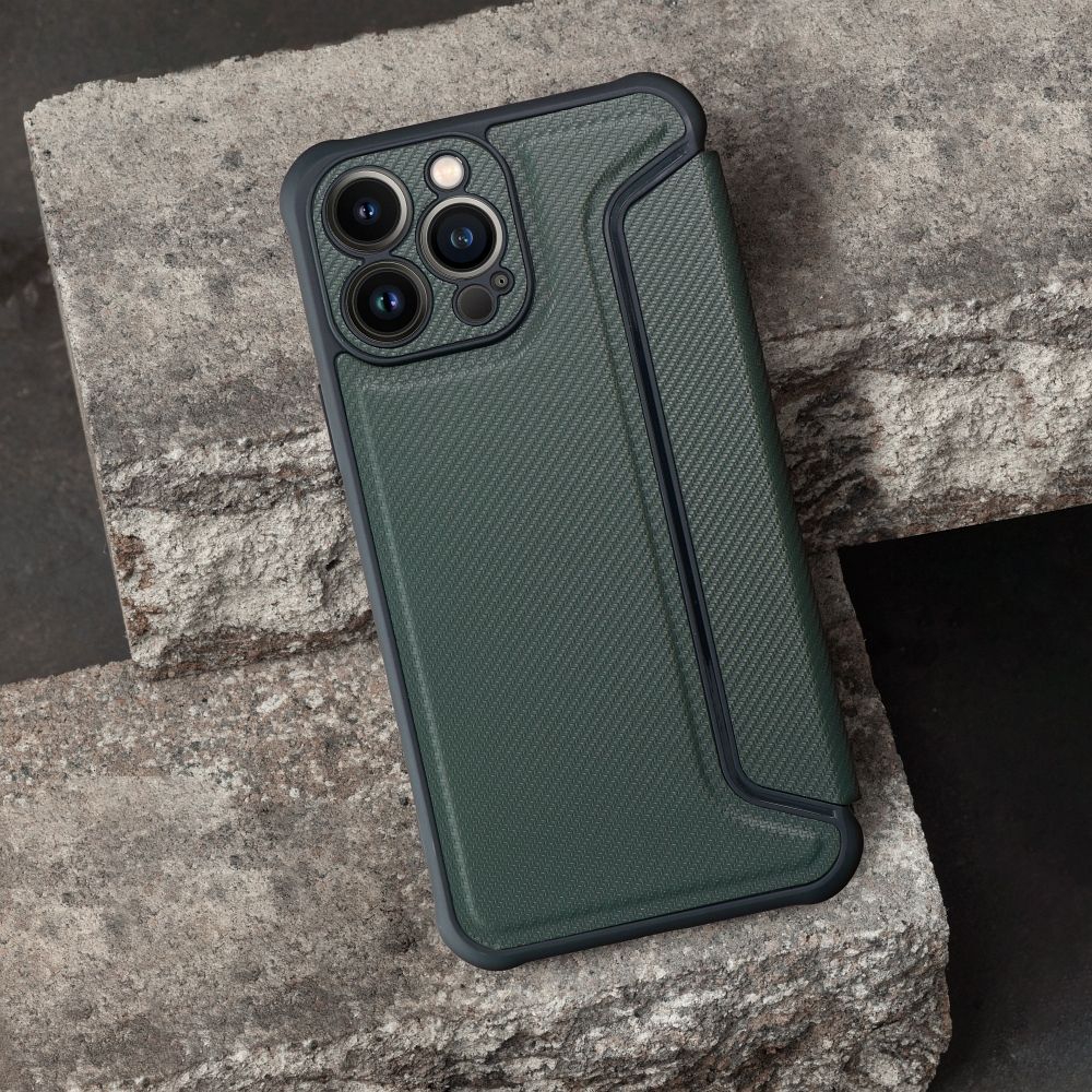 Pokrowiec Razor Book ciemnozielony Apple iPhone 13 Pro / 5