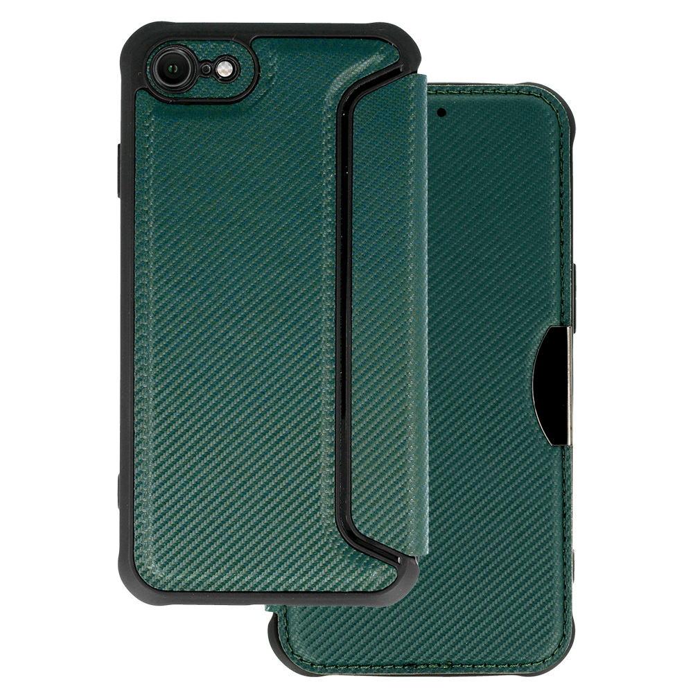Pokrowiec Razor Carbon Book ciemnozielony Apple iPhone 8