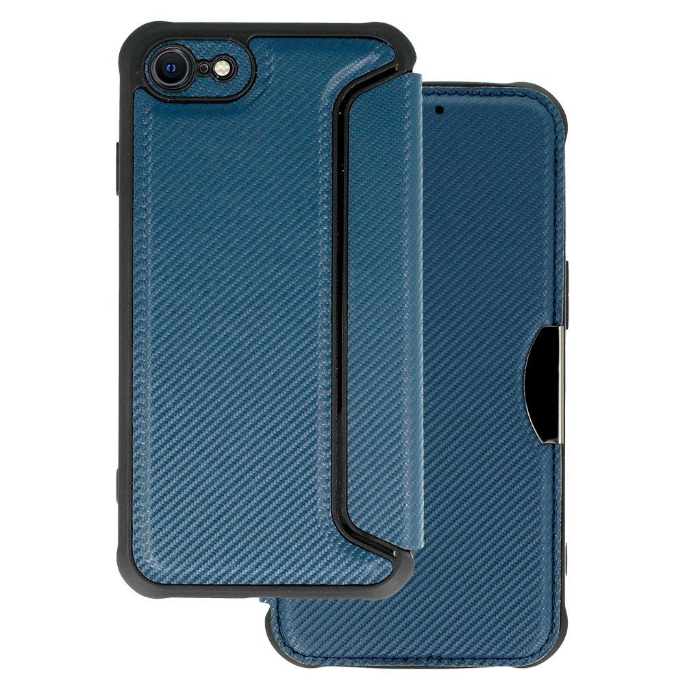Pokrowiec Razor Carbon Book niebieski Apple iPhone SE 2022 Pokrowiec Razor Carbon Book niebieski Apple iPhone SE 2022