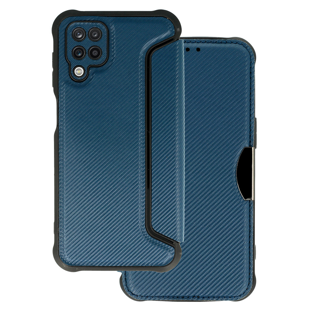 Pokrowiec Razor Carbon Book niebieski Samsung Galaxy A12 Pokrowiec Razor Carbon Book niebieski Samsung Galaxy A12