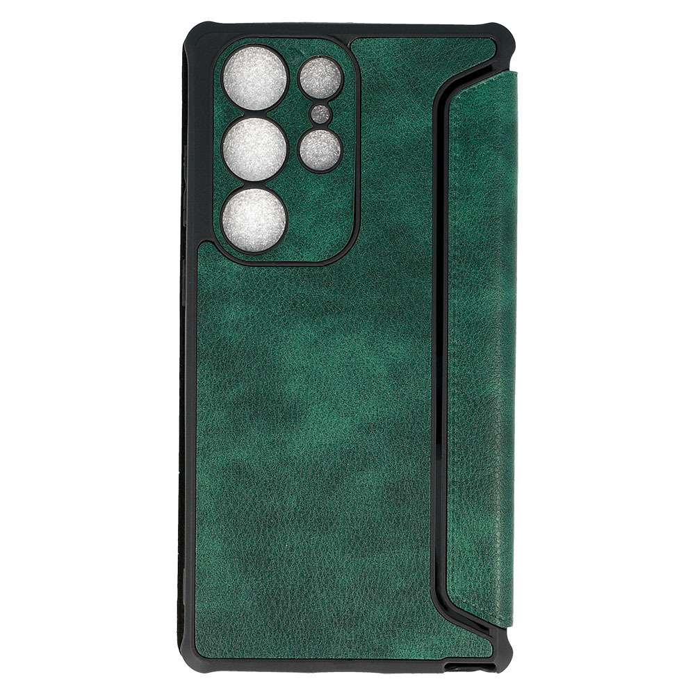 Pokrowiec Razor Leather Book ciemnozielony Samsung A52 / 6