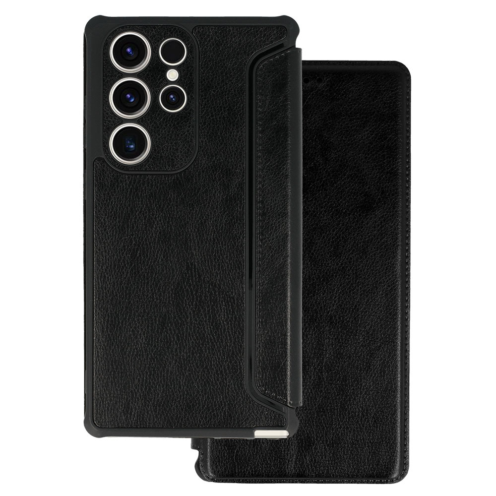 Pokrowiec Razor Leather Book czarny Xiaomi Redmi Note 13 Pro Plus 5G