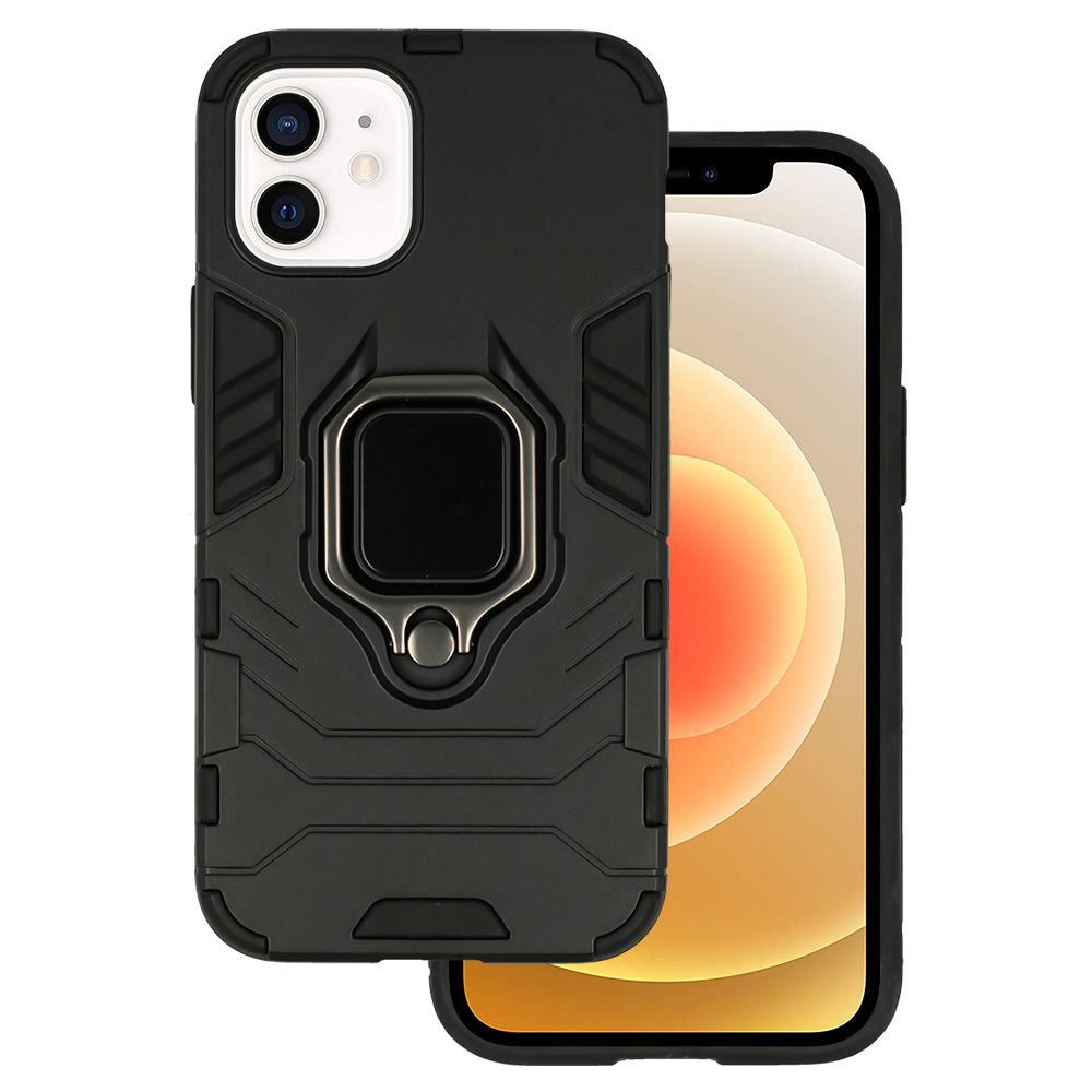 Pokrowiec Ring Armor Case czarny Apple iPhone 12 Mini