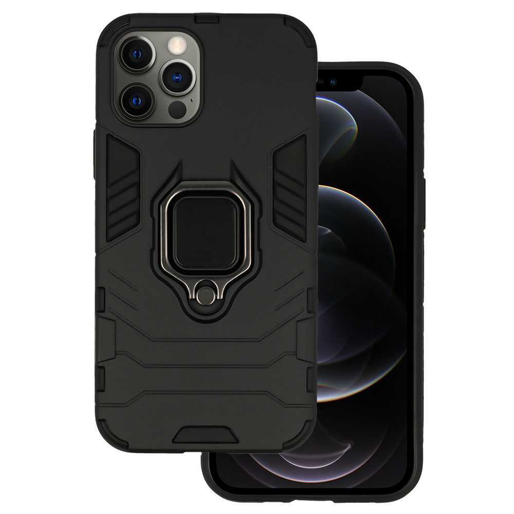 Pokrowiec Ring Armor Case czarny Apple iPhone 12 Pro