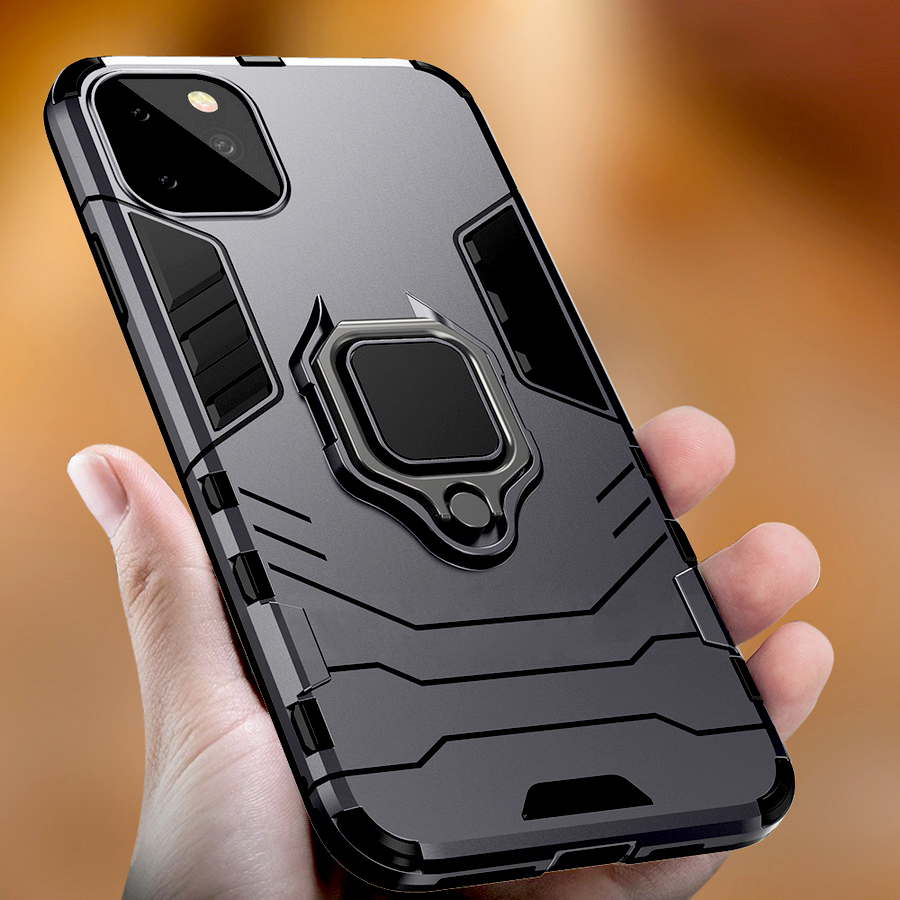 Pokrowiec Ring Armor Case czarny Apple iPhone 13 / 10