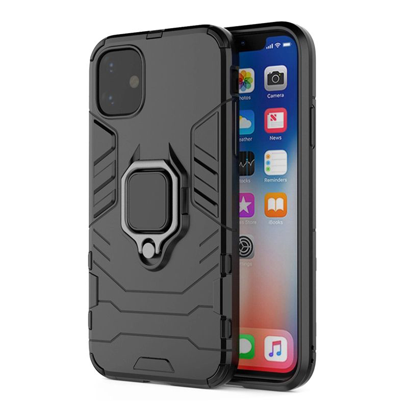 Pokrowiec Ring Armor Case czarny Apple iPhone 13 / 12