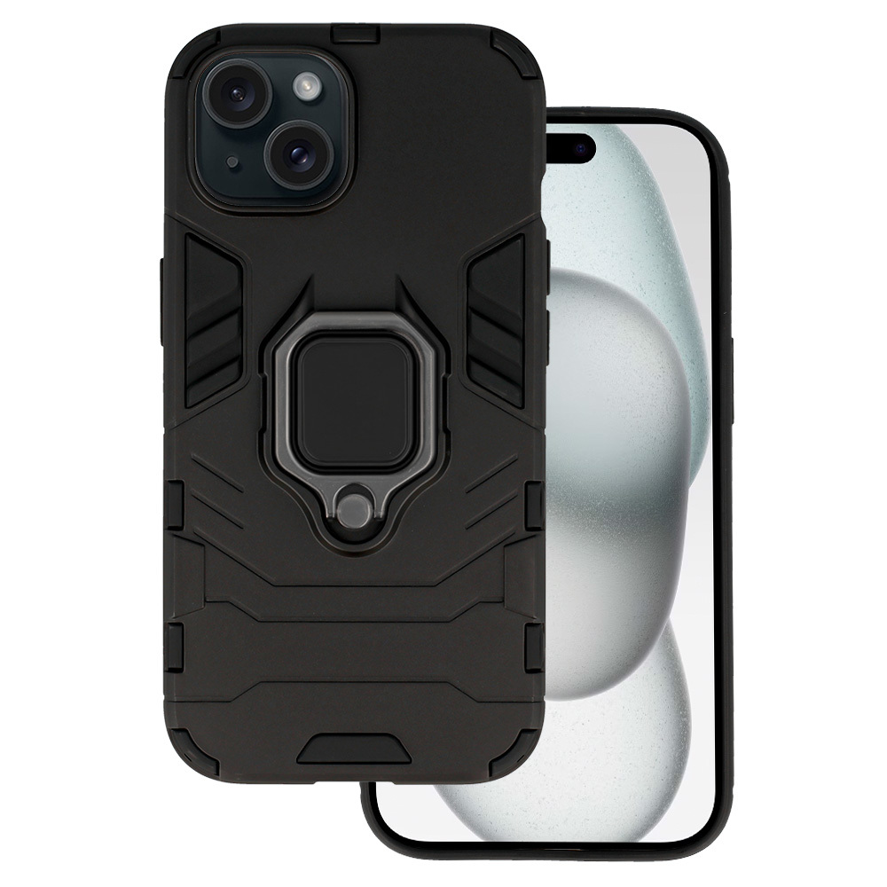 Pokrowiec Ring Armor Case czarny Apple iPhone 15 Plus