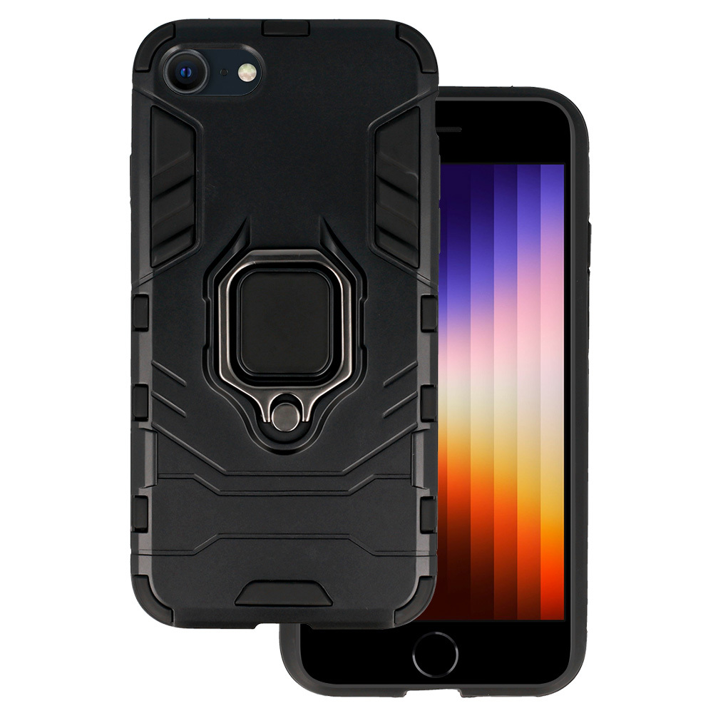 Pokrowiec Ring Armor Case czarny Apple iPhone SE 2020