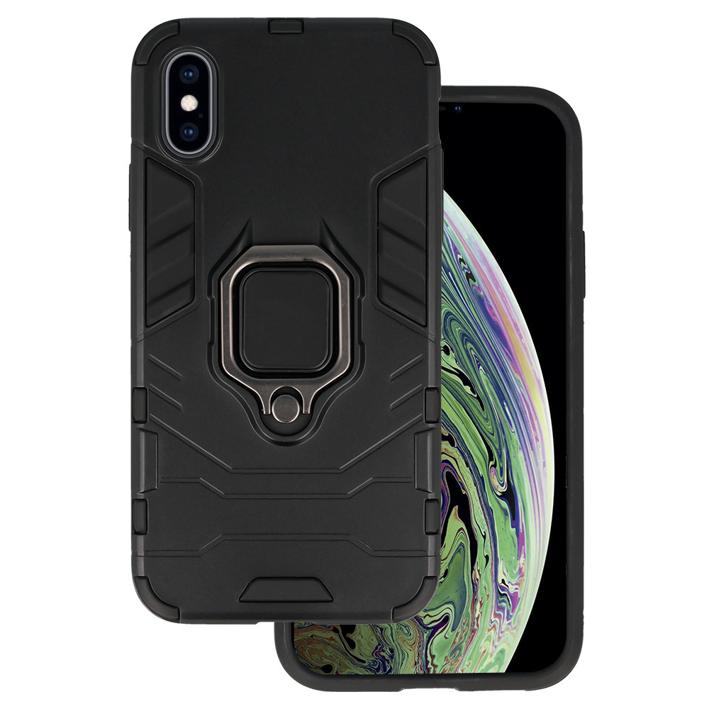 Pokrowiec Ring Armor Case czarny Apple iPhone XS