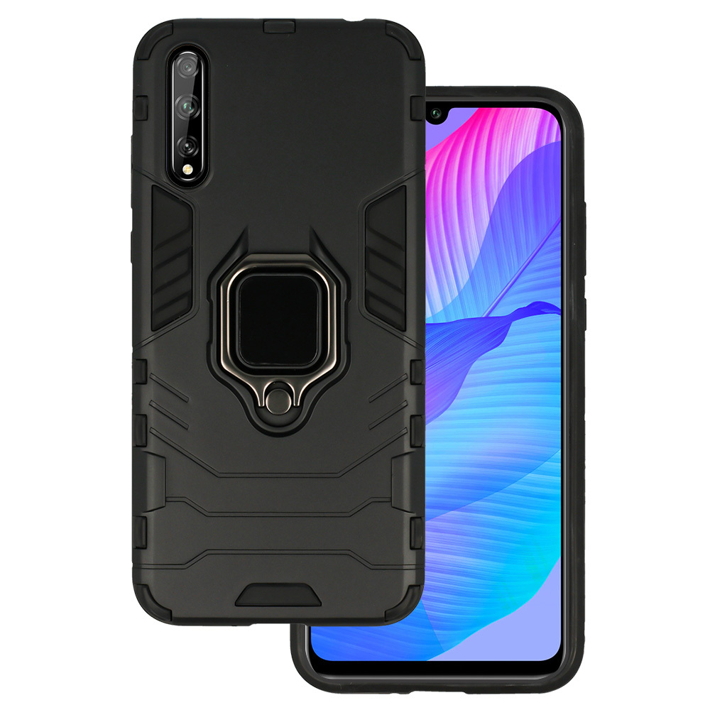 Pokrowiec Ring Armor Case czarny Huawei P Smart S