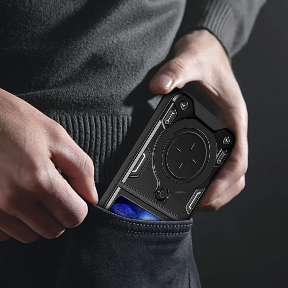 Pokrowiec Ring Armor Case czarny Samsung Galaxy Z Flip 5 / 8