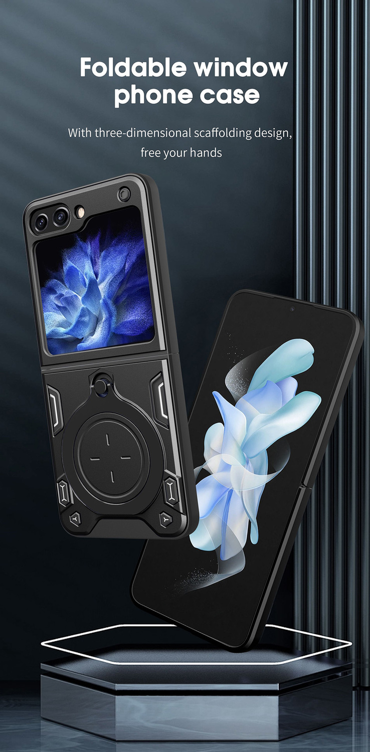 Pokrowiec Ring Armor Case czarny Samsung Galaxy Z Flip 5 / 9