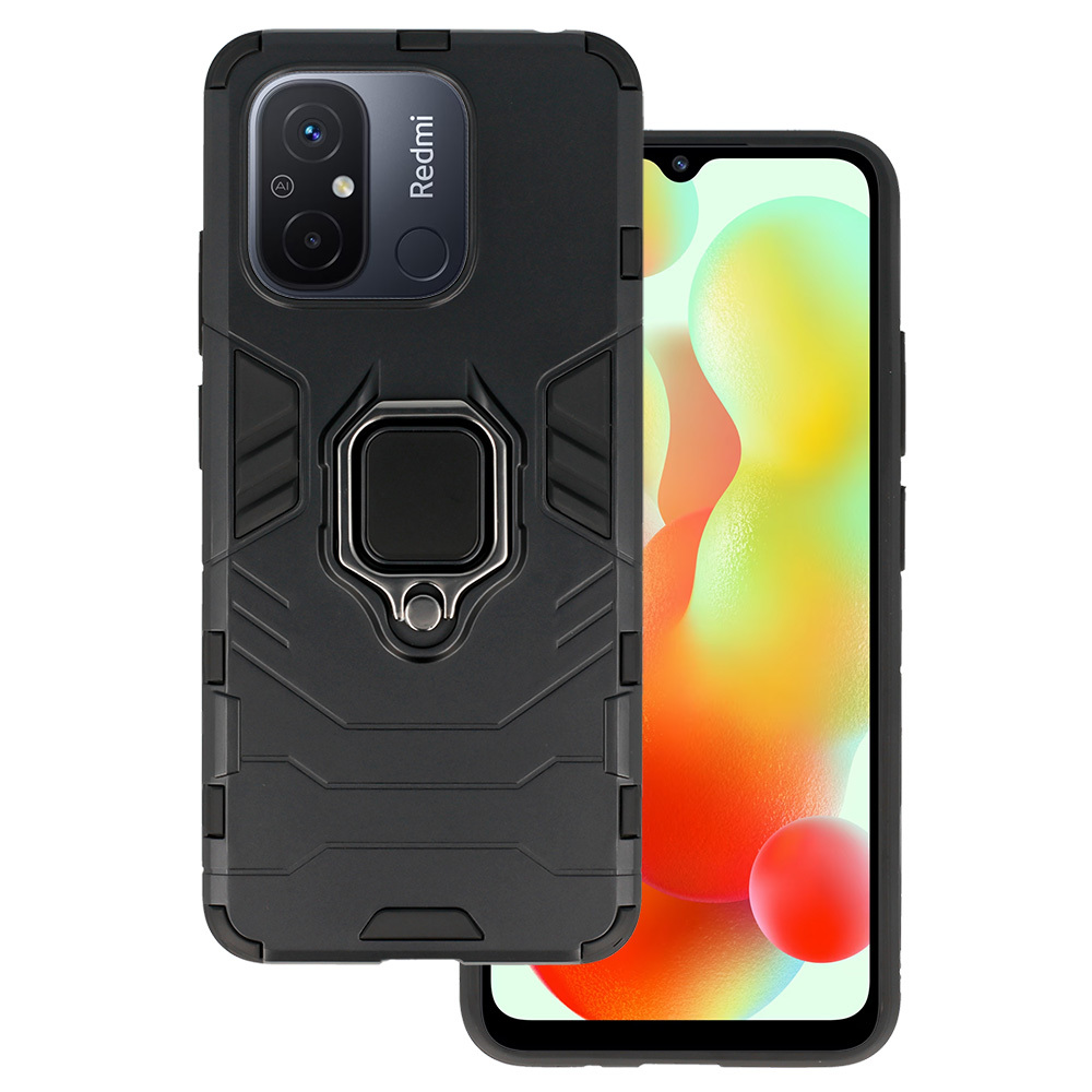 Pokrowiec Ring Armor Case czarny Xiaomi Redmi 12C