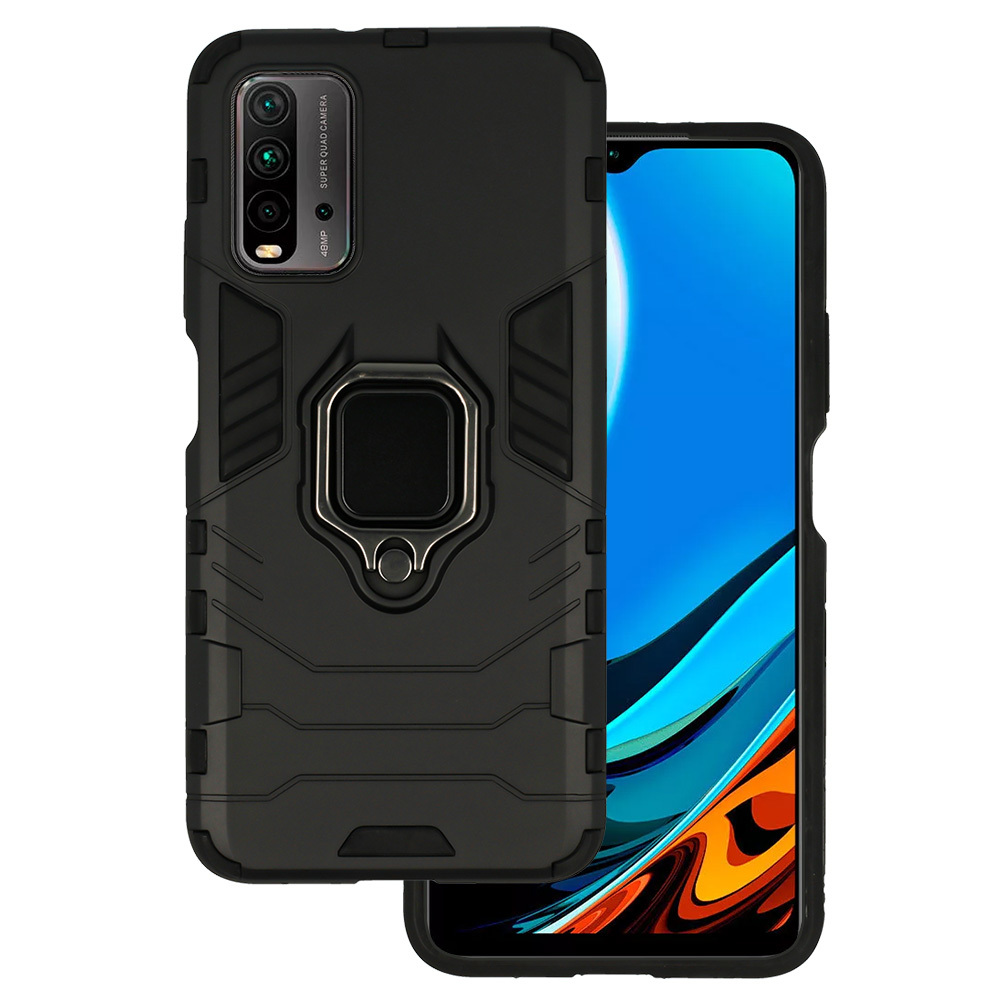 Pokrowiec Ring Armor Case czarny Xiaomi Redmi 9T