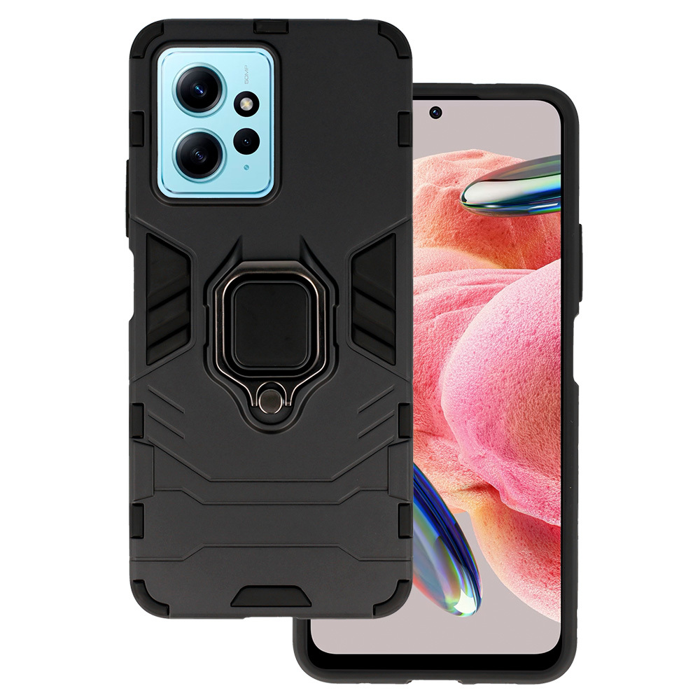 Pokrowiec Ring Armor Case czarny Xiaomi Redmi Note 12 4G