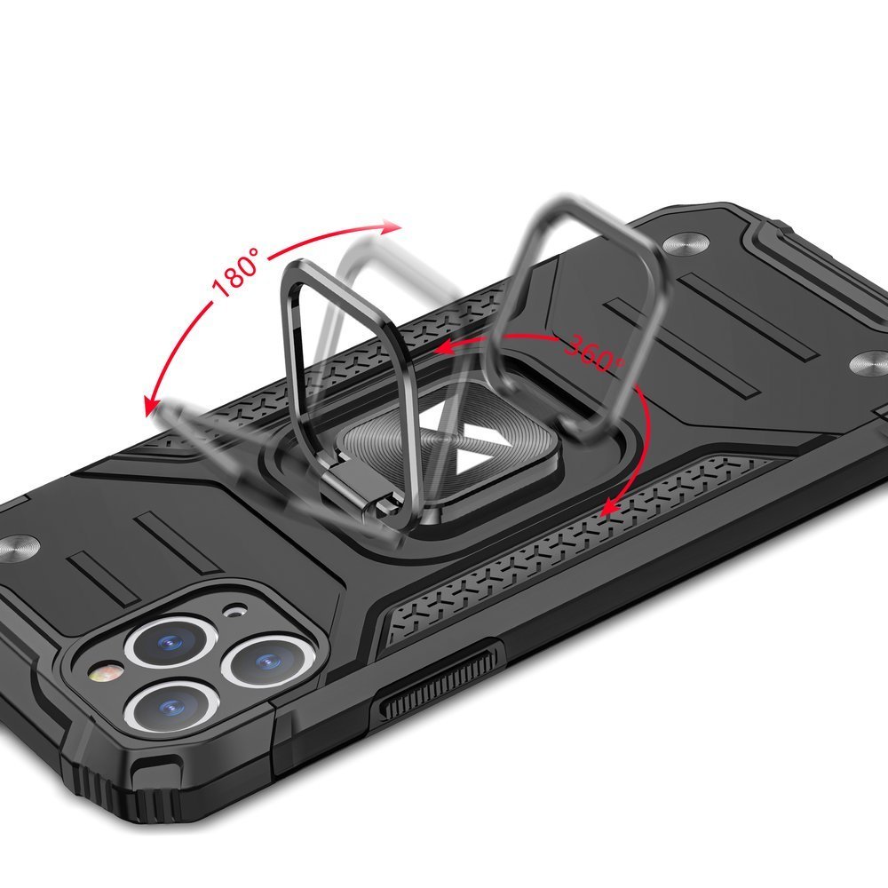 Pokrowiec Wozinsky Ring Armor pancerny czarny Apple iPhone 11 Pro Max / 5