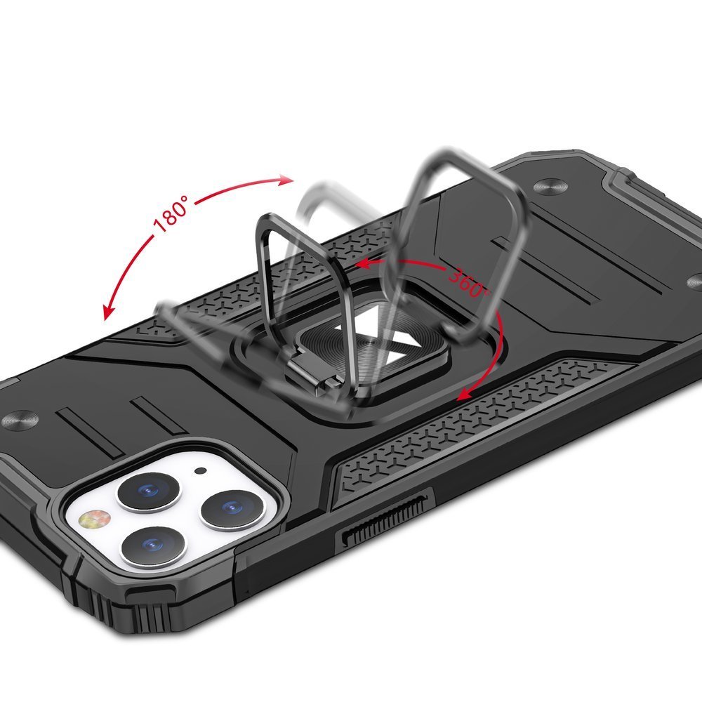 Pokrowiec Wozinsky Ring Armor pancerny czarny Apple iPhone 12 Pro Max / 5