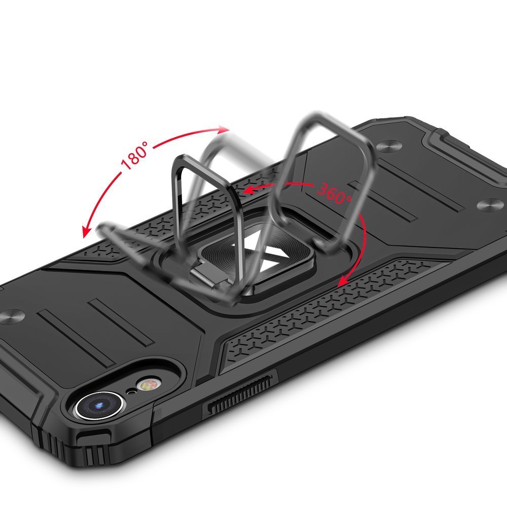 Pokrowiec Wozinsky Ring Armor pancerny czarny Apple iPhone XR / 5