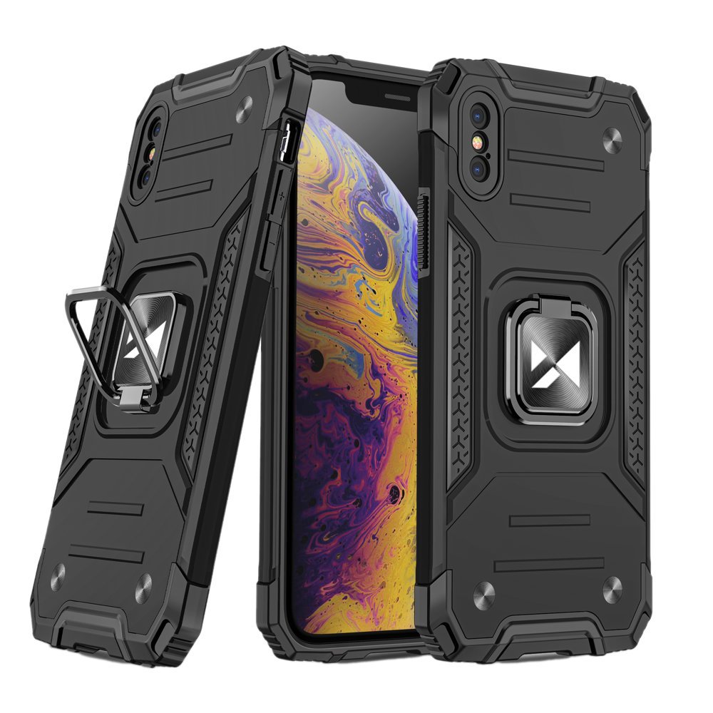 Pokrowiec Wozinsky Ring Armor pancerny czarny Apple iPhone XS Max