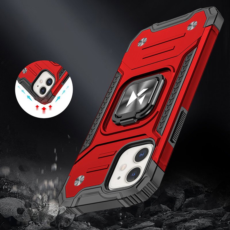 Pokrowiec Wozinsky Ring Armor pancerny czerwony Apple iPhone 12 Mini / 7