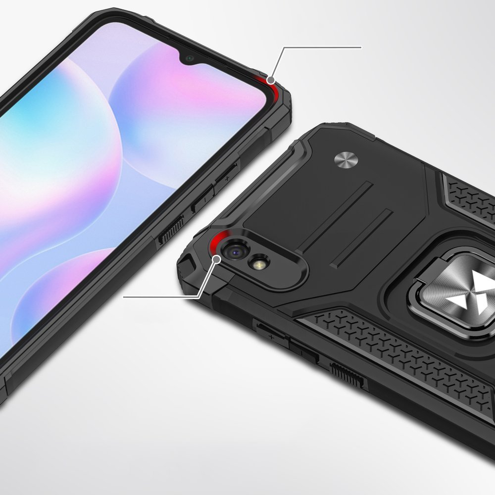Pokrowiec Wozinsky Ring Armor pancerny czerwony Xiaomi Redmi 9A / 2