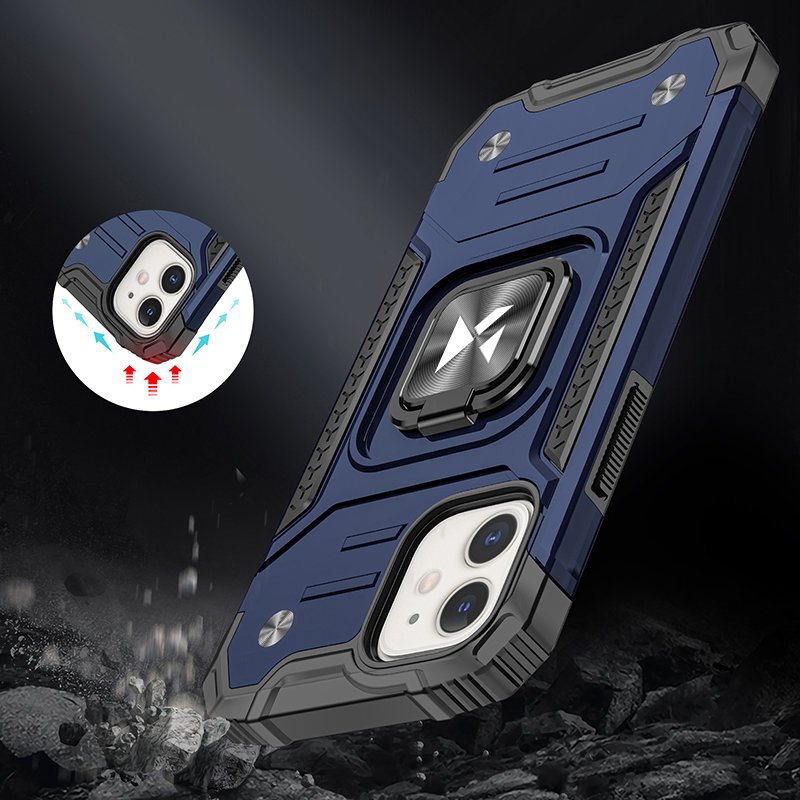 Pokrowiec Wozinsky Ring Armor pancerny niebieski Apple iPhone 12 Mini / 6