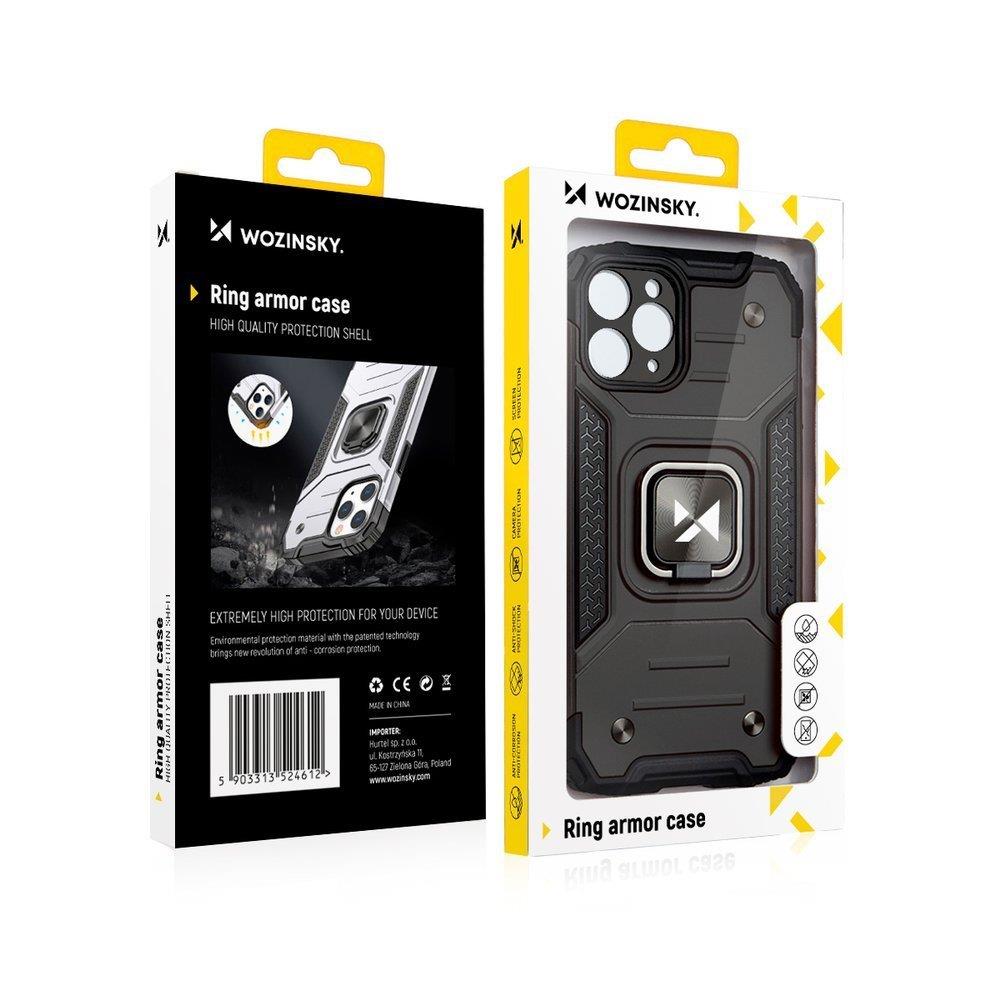Pokrowiec Wozinsky Ring Armor pancerny srebrny Xiaomi Redmi Note 9 / 8 Pokrowiec Wozinsky Ring Armor pancerny srebrny Xiaomi Redmi Note 9 / 8