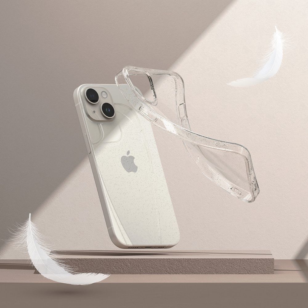 Pokrowiec Ringke Air Glitter przeroczysty Apple iPhone 15 / 5