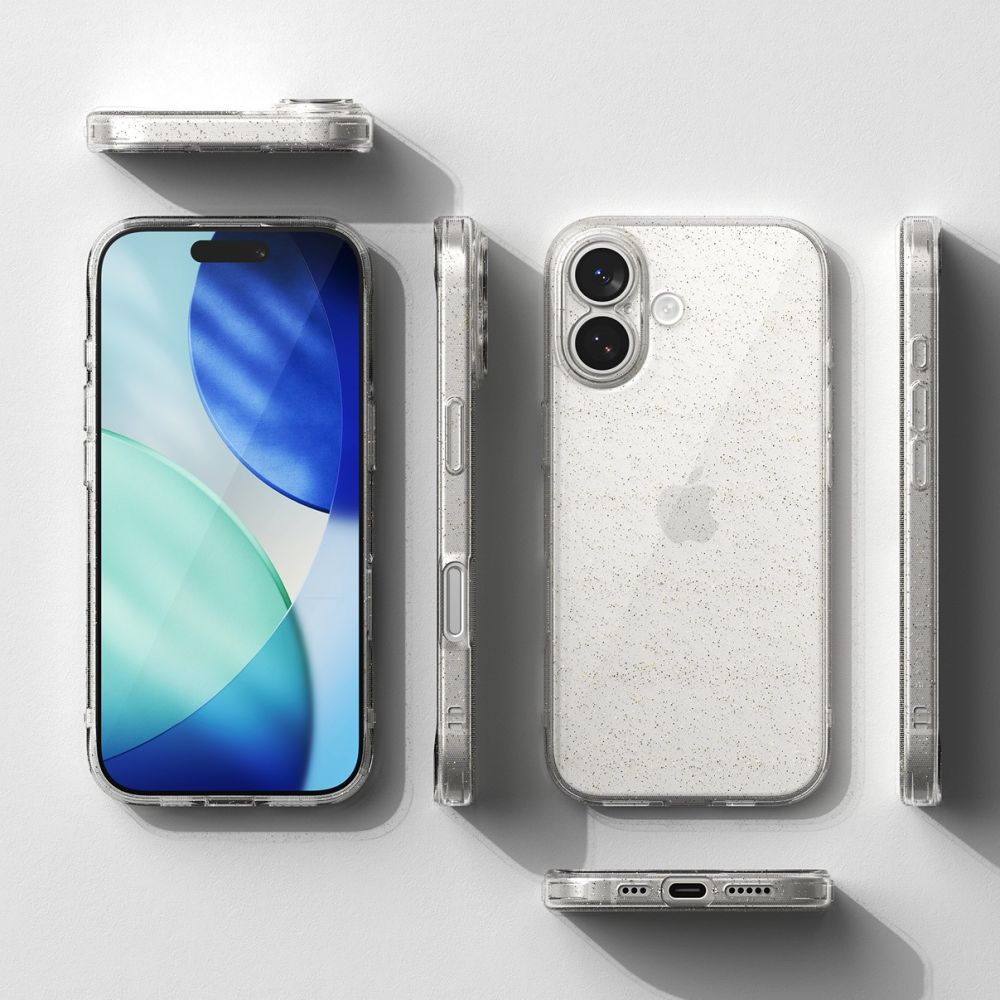 Pokrowiec Ringke Air glitter przeźroczysty Apple iPhone 17 / 5 Pokrowiec Ringke Air glitter przeźroczysty Apple iPhone 17 / 5