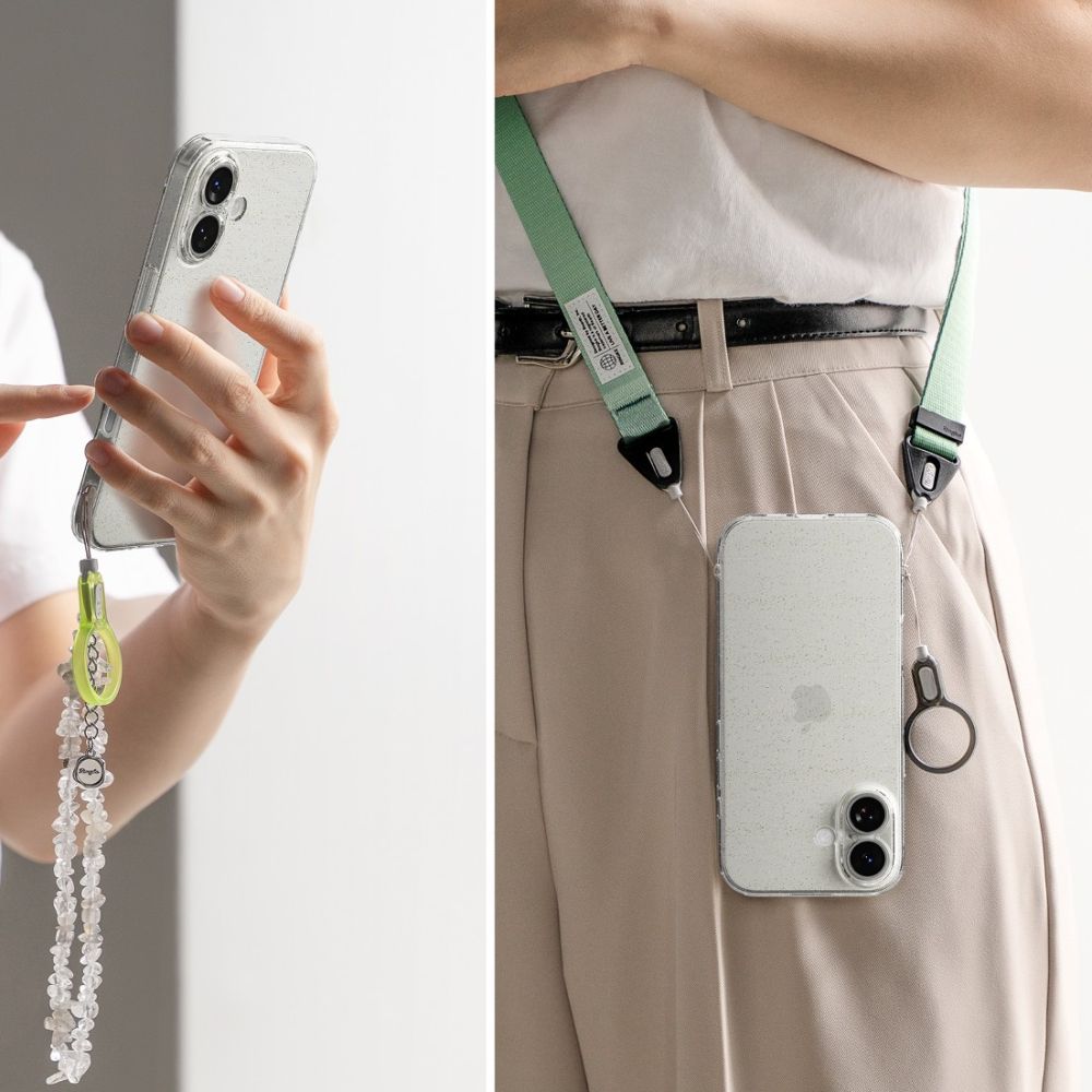 Pokrowiec Ringke Air glitter przeźroczysty Apple iPhone 17 / 7 Pokrowiec Ringke Air glitter przeźroczysty Apple iPhone 17 / 7