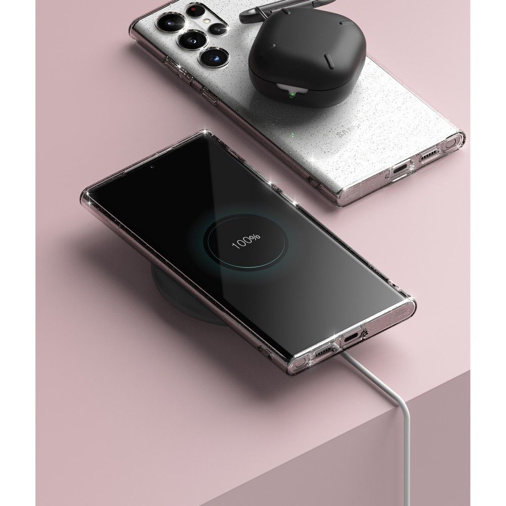 Pokrowiec Ringke Air Glitter prze�roczysty Samsung Galaxy S22 Ultra / 10