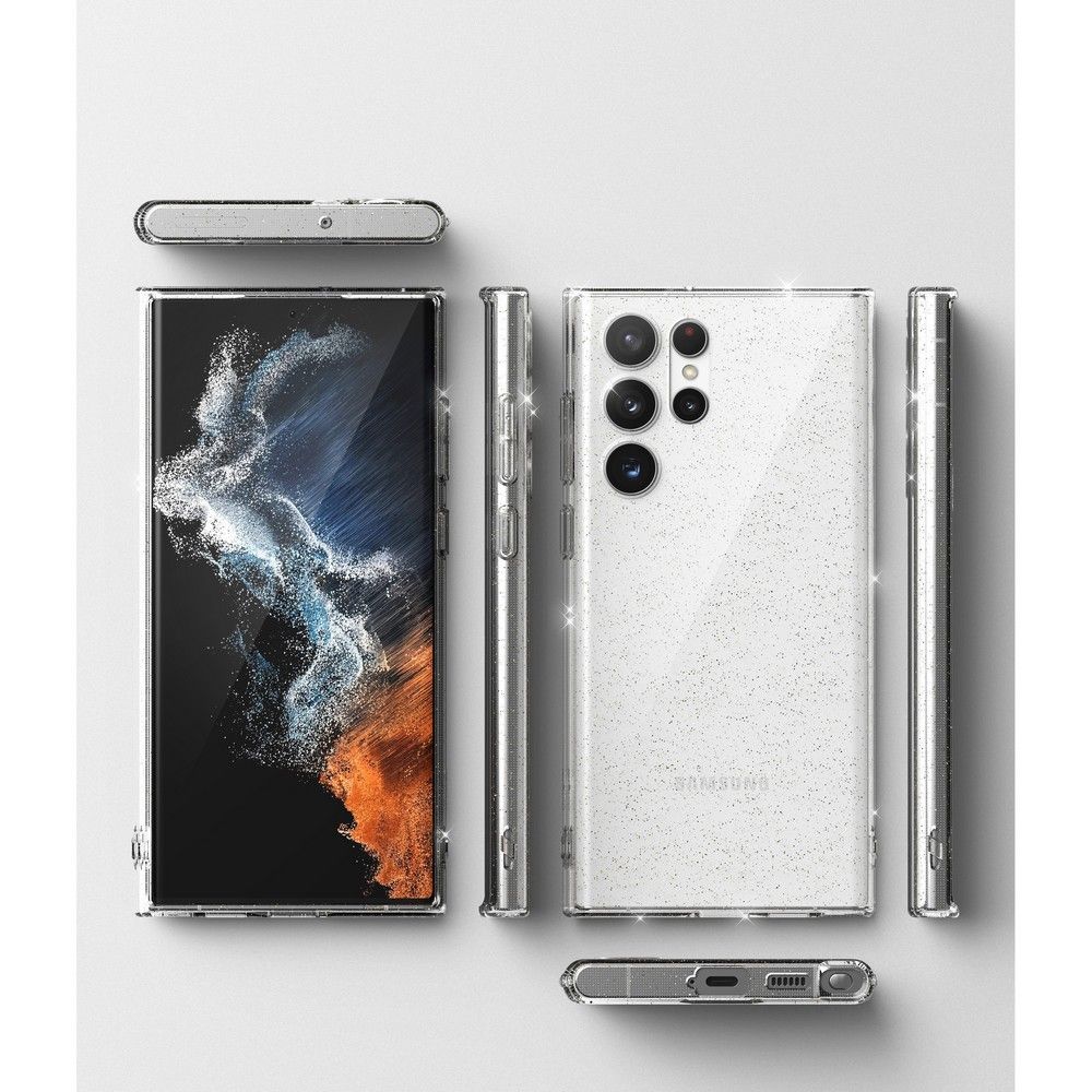 Pokrowiec Ringke Air Glitter prze�roczysty Samsung Galaxy S22 Ultra / 11