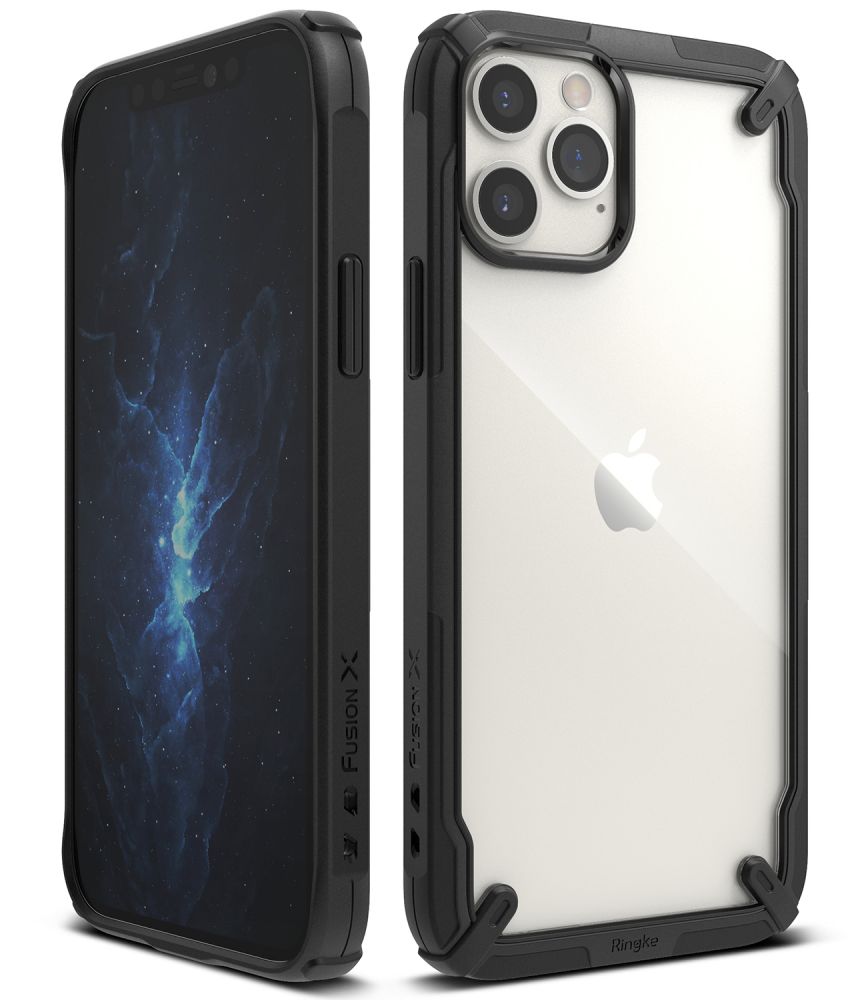 Pokrowiec Ringke Fusion X czarny Apple iPhone 12 / 3 Pokrowiec Ringke Fusion X czarny Apple iPhone 12 / 3