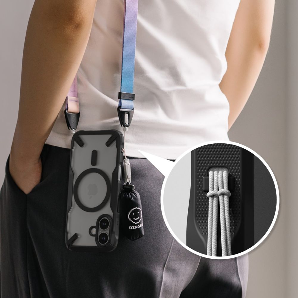 Pokrowiec Ringke Fusion X czarny Apple iPhone 16 / 8 Pokrowiec Ringke Fusion X czarny Apple iPhone 16 / 8