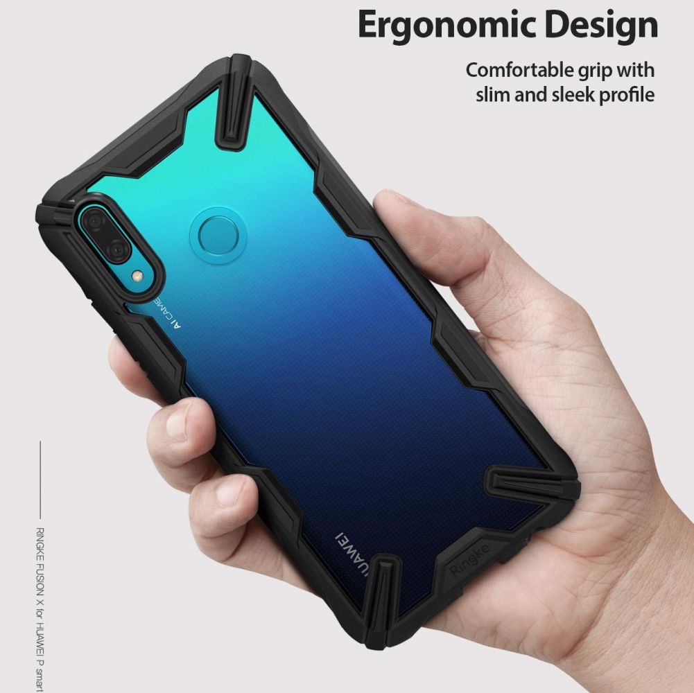 Pokrowiec Ringke Fusion X czarny Huawei P Smart 2019 / 4