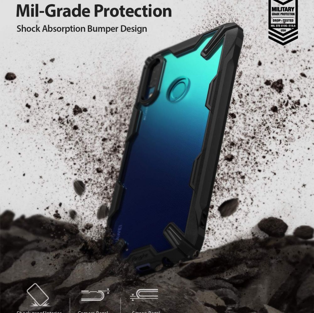 Pokrowiec Ringke Fusion X czarny Huawei P Smart 2019 / 6