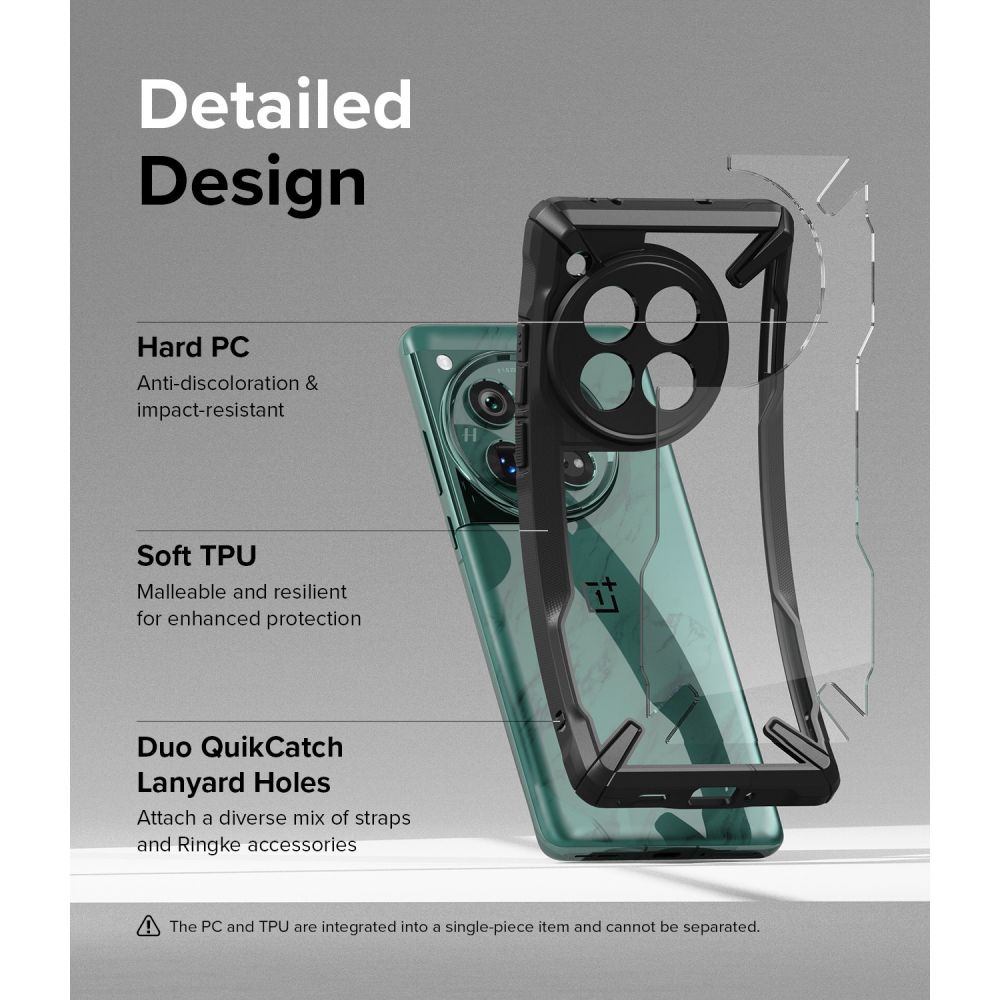 Pokrowiec Ringke Fusion X czarny OnePlus 12 / 11