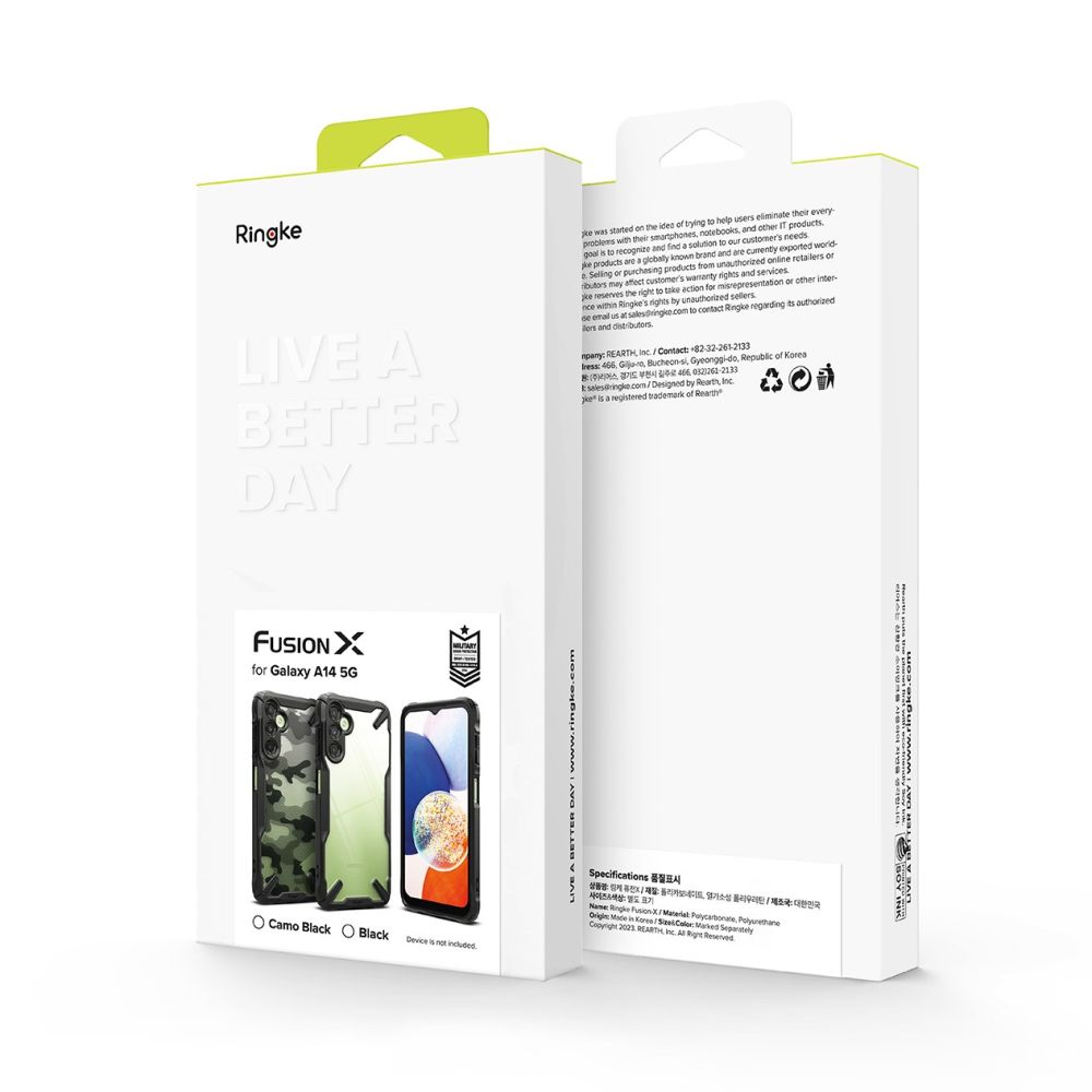 Pokrowiec Ringke Fusion X czarny Samsung Galaxy A14 5G / 9