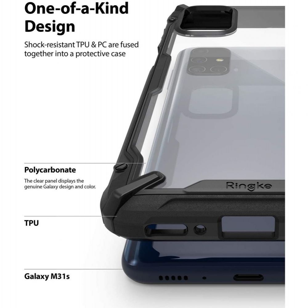 Pokrowiec Ringke Fusion X czarny Samsung Galaxy M31s / 4