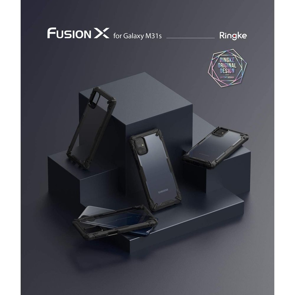 Pokrowiec Ringke Fusion X czarny Samsung Galaxy M31s / 5