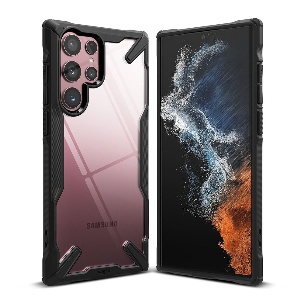 Pokrowiec Ringke Fusion X czarny Samsung Galaxy S22 Ultra
