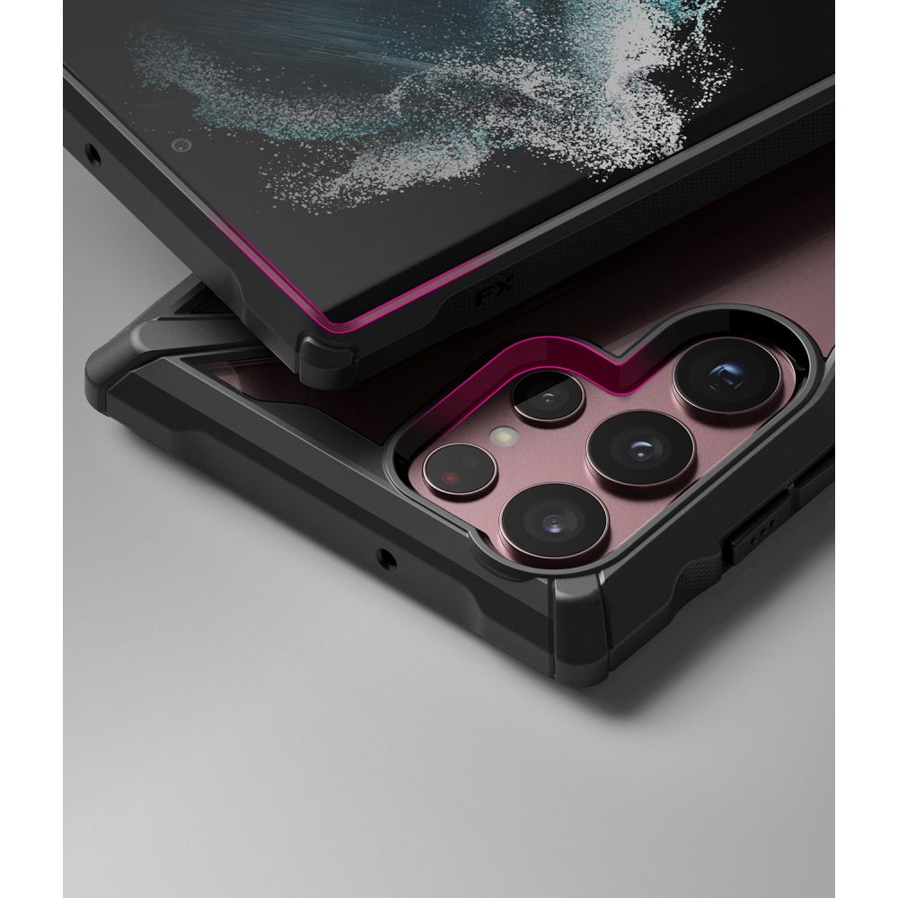 Pokrowiec Ringke Fusion X czarny Samsung Galaxy S22 Ultra / 5