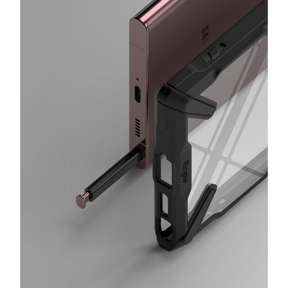 Pokrowiec Ringke Fusion X czarny Samsung Galaxy S22 Ultra / 7