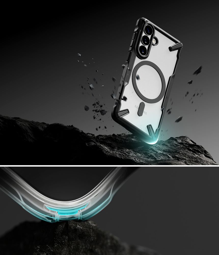 Pokrowiec Ringke Fusion X czarny Samsung Galaxy S26 / 7 Pokrowiec Ringke Fusion X czarny Samsung Galaxy S26 / 7