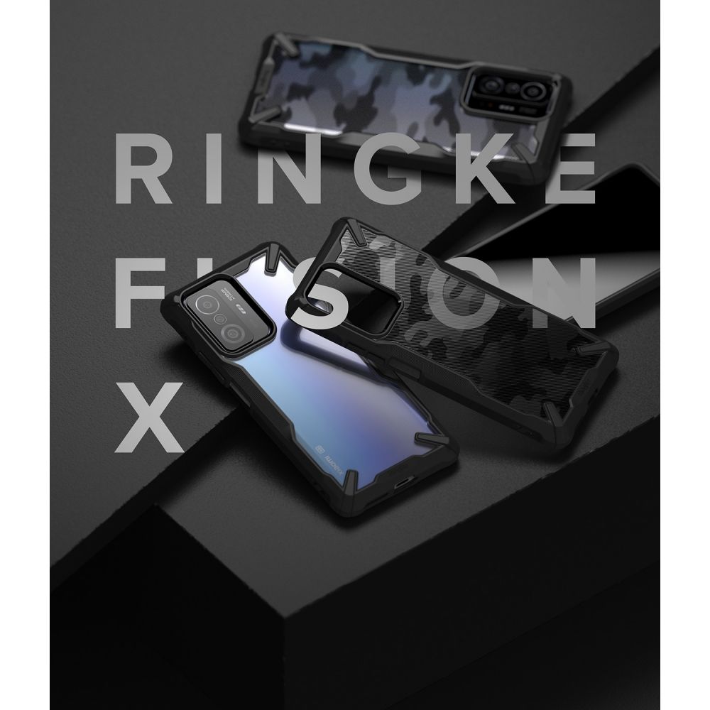 Pokrowiec Ringke Fusion X czarny Xiaomi 11T 5G / 4