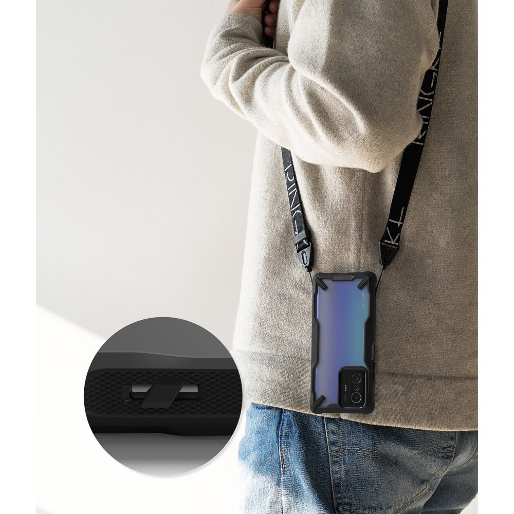 Pokrowiec Ringke Fusion X czarny Xiaomi 11T Pro 5G / 7