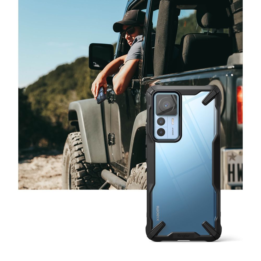 Pokrowiec Ringke Fusion X czarny Xiaomi 12T / 8