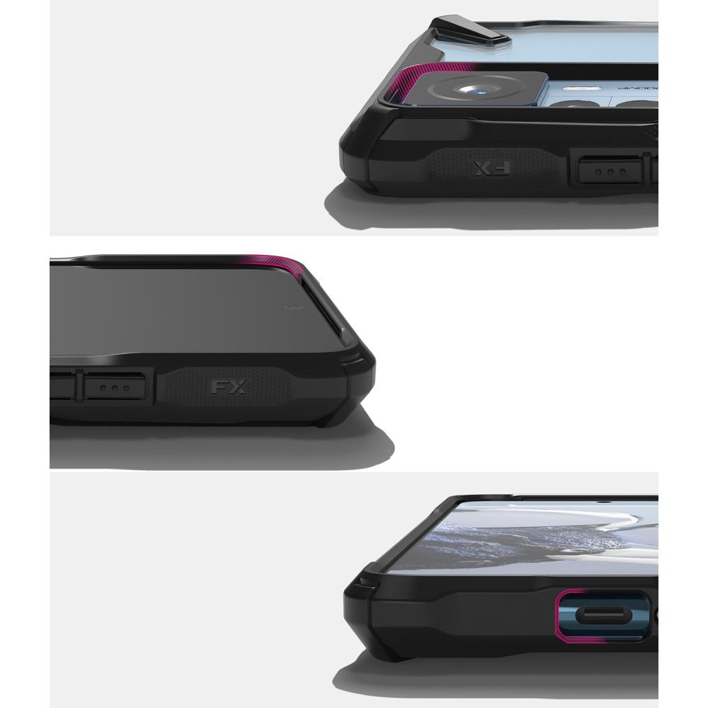 Pokrowiec Ringke Fusion X czarny Xiaomi 12T Pro / 5