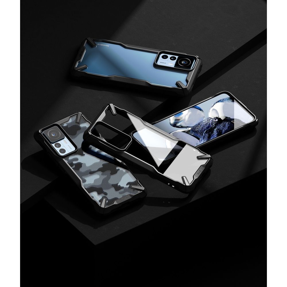 Pokrowiec Ringke Fusion X czarny Xiaomi 12T Pro / 9