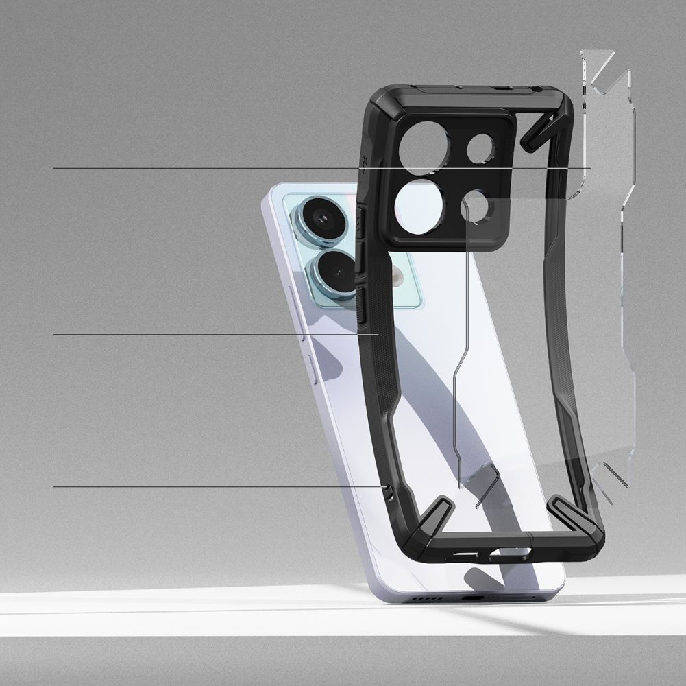 Pokrowiec Ringke Fusion X czarny Xiaomi Redmi Note 13 Pro 5G / 6 Pokrowiec Ringke Fusion X czarny Xiaomi Redmi Note 13 Pro 5G / 6